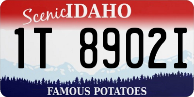 ID license plate 1T8902I