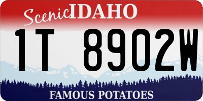 ID license plate 1T8902W