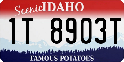 ID license plate 1T8903T