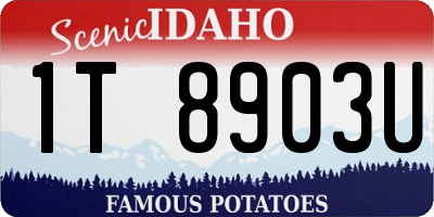 ID license plate 1T8903U