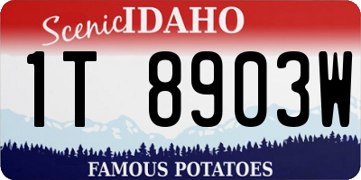 ID license plate 1T8903W
