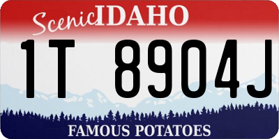 ID license plate 1T8904J