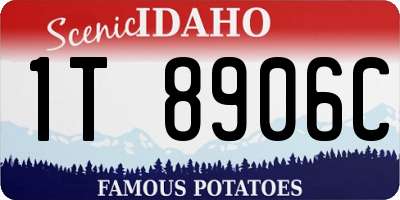 ID license plate 1T8906C