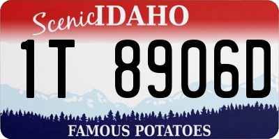 ID license plate 1T8906D