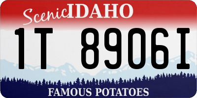 ID license plate 1T8906I