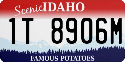 ID license plate 1T8906M