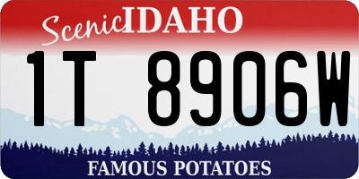 ID license plate 1T8906W