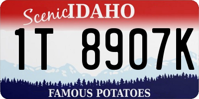 ID license plate 1T8907K