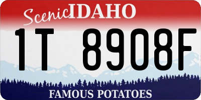 ID license plate 1T8908F