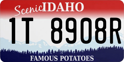 ID license plate 1T8908R