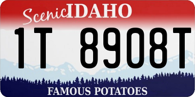 ID license plate 1T8908T