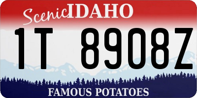 ID license plate 1T8908Z