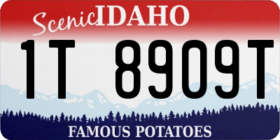 ID license plate 1T8909T