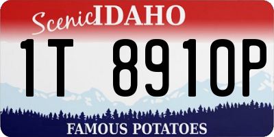 ID license plate 1T8910P