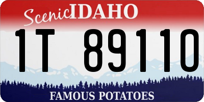 ID license plate 1T8911O