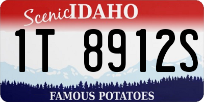 ID license plate 1T8912S