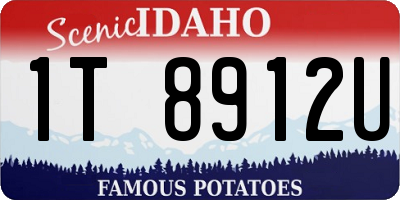 ID license plate 1T8912U