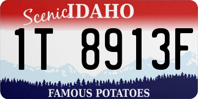 ID license plate 1T8913F