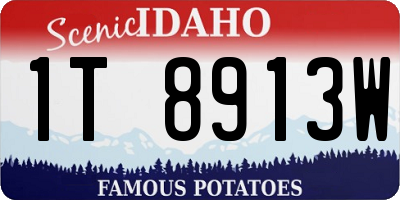 ID license plate 1T8913W