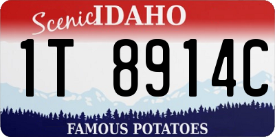 ID license plate 1T8914C