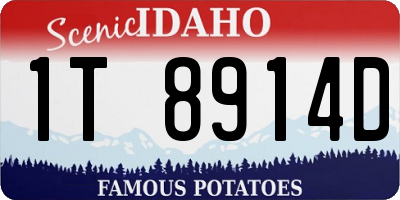 ID license plate 1T8914D