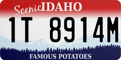 ID license plate 1T8914M