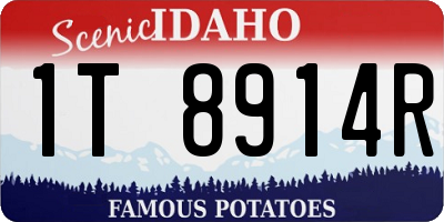 ID license plate 1T8914R