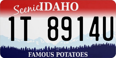 ID license plate 1T8914U