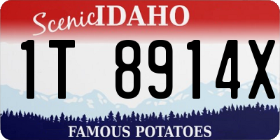 ID license plate 1T8914X