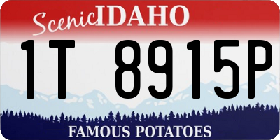 ID license plate 1T8915P