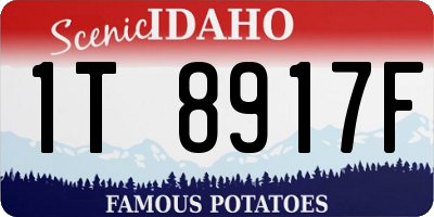 ID license plate 1T8917F