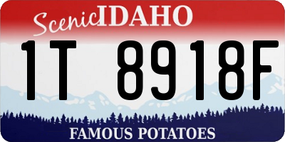 ID license plate 1T8918F