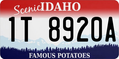 ID license plate 1T8920A
