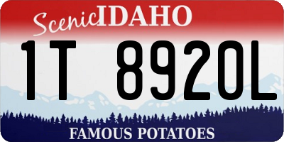 ID license plate 1T8920L