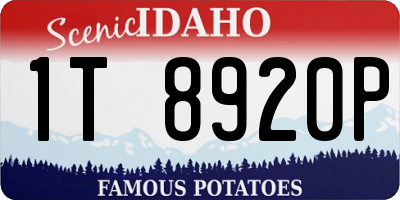 ID license plate 1T8920P