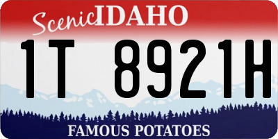 ID license plate 1T8921H