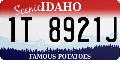 ID license plate 1T8921J