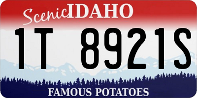ID license plate 1T8921S