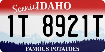 ID license plate 1T8921T