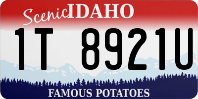 ID license plate 1T8921U
