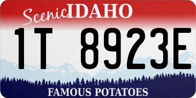 ID license plate 1T8923E