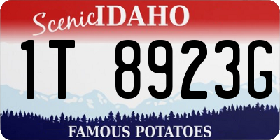 ID license plate 1T8923G