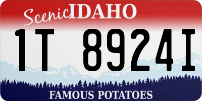 ID license plate 1T8924I