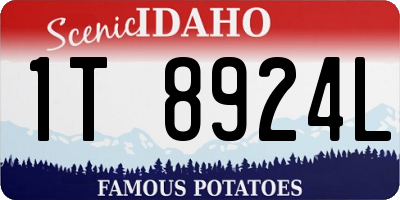 ID license plate 1T8924L