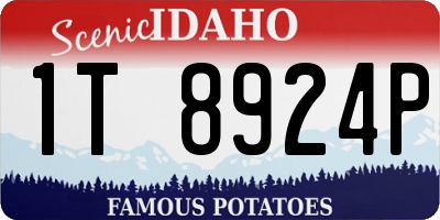 ID license plate 1T8924P