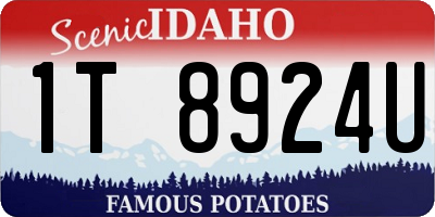 ID license plate 1T8924U