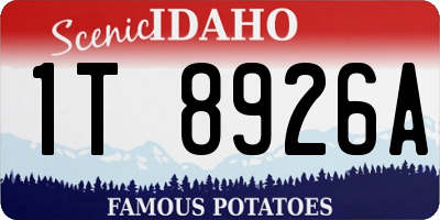 ID license plate 1T8926A