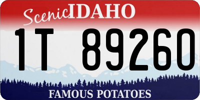 ID license plate 1T8926O
