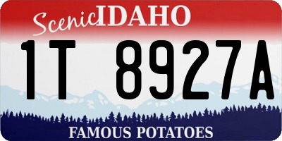 ID license plate 1T8927A
