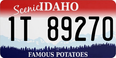 ID license plate 1T8927O